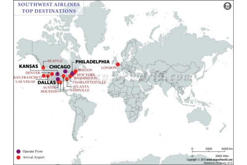 southwest airlines us flight map