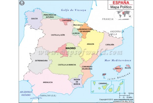 Mapa de España (Spain Map in Spanish)
