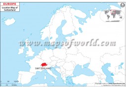 Switzerland Location on World Map - Digital File