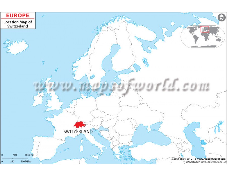 Buy Switzerland Location on World Map