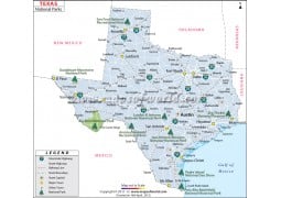 Texas National Parks Map - Digital File
