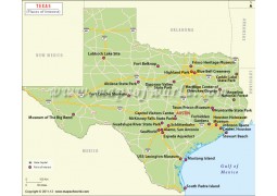 Map of Texas Tourist Attraction - Digital File
