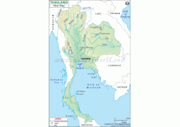 Thailand River Map - Digital File