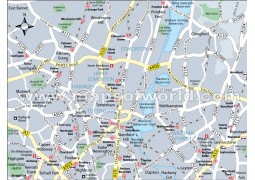 Tottenham Map, London - Digital File