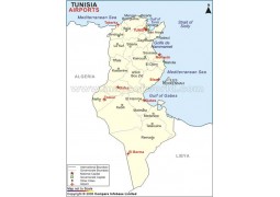 Tunisia Airports Map - Digital File