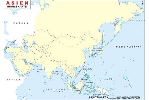 Umrisskarte Asien