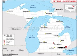 Detroit Location Map - Digital File