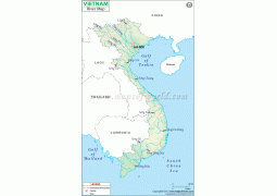 Vietnam River Map - Digital File