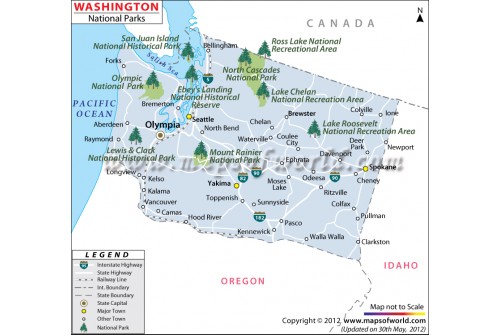 Map of Washington National Parks