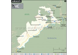 Amalfi Coast City Map - Digital File
