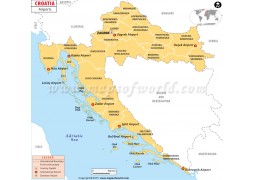 Croatia Airport Map - Digital File