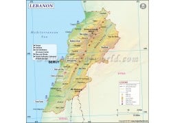 Map of Lebanon - Digital File