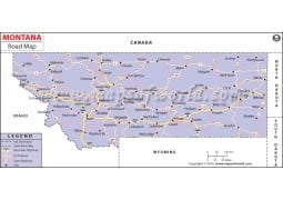 Montana Road Map - Digital File