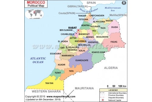 Political Map of Morocco