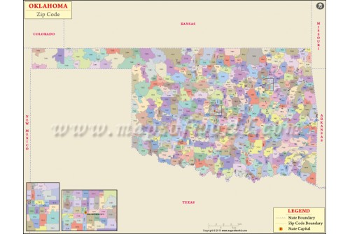 Oklahoma Zip Code Map
