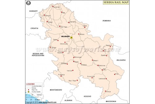 Serbia Rail Map