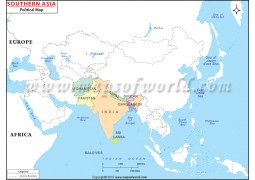 South Asia Map - Digital File