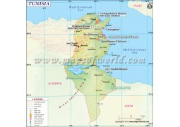 Tunisia Map - Digital File