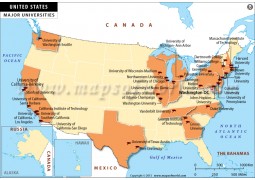 USA Major Universities Map - Digital File