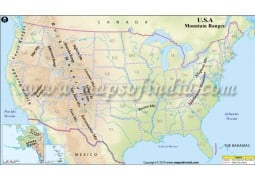 USA Mountain Ranges Map - Digital File
