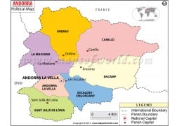 Andorra Political Map - Digital File