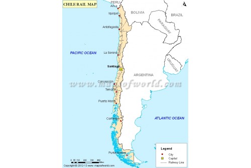 Chile Rail Map