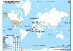 Ebola Outbreak Map of the World - Digital File