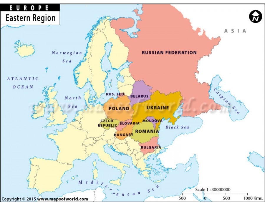 Buy Europe Eastern Region Map