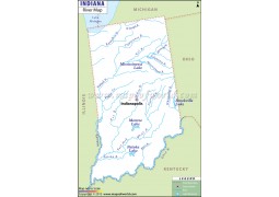 Indiana River Map - Digital File