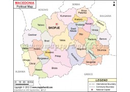 Macedonia Political Map - Digital File
