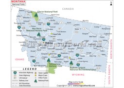 Montana National Parks Map - Digital File