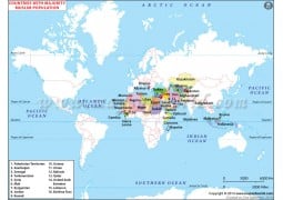 Muslim Countries in World Map - Digital File