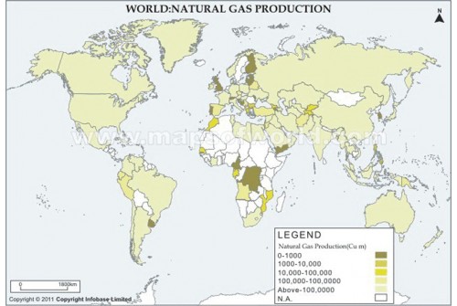 Natural Gas Production Map