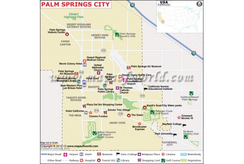 Palm Springs City Map