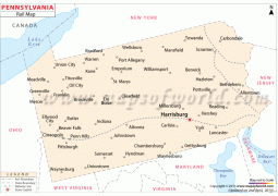 Pennsylvania Railway Map - Digital File