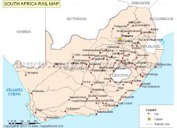 South Africa Rail Map