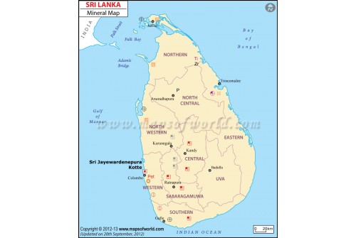 Sri Lanka Mineral Map