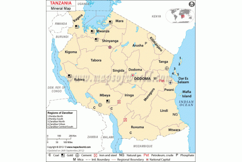 Tanzania Mineral Map