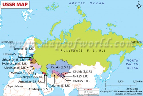 USSR Countries Map