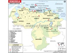 Venezuela Tourist Attractions Map - Digital File