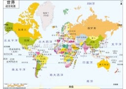 Chinese World Map - Digital File