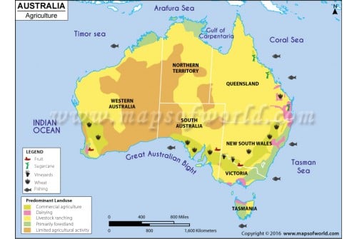 Australia Agriculture Map