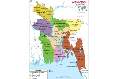 Buy Political Map Of Bangladesh