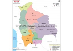 Political Map of Bolivia - Digital File