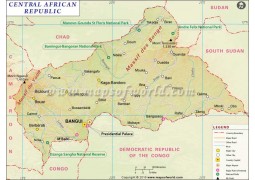 Central African Republic Map - Digital File