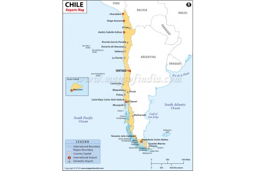 Chile Airports Map 