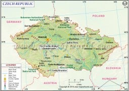 Czech Republic Map - Digital File