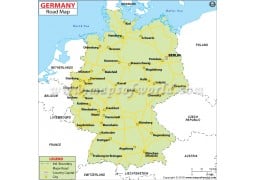 Germany Road Map - Digital File