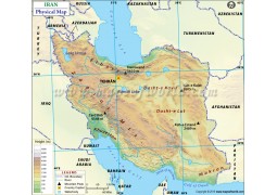 Iran Physical Map - Digital File