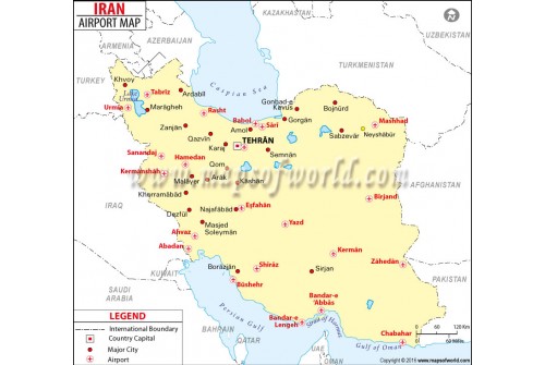 Iran Airports Map